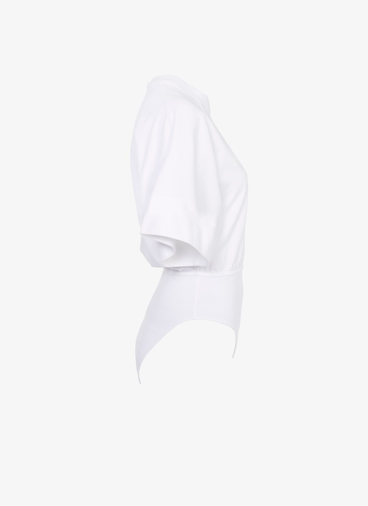 T-SHIRT BODYSUIT PRINTED ALAÏA LOGO ALAÏA WHITE/WHITE T-SHIRT BODYSUIT PRINTED ALAÏA LOGO